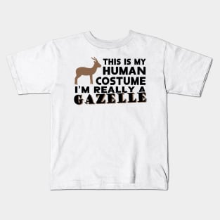 human costume gazelle hartebeest fans Kids T-Shirt